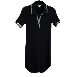 Splendid Preppy Ribbed Knit Short‎ Sleeve Sweater Dress Small
